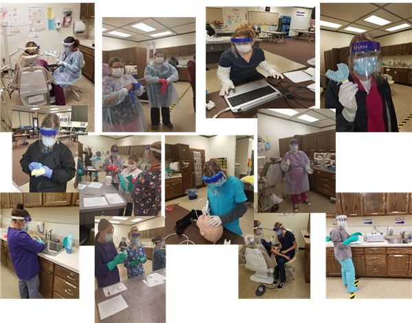 A collage of Dental Assistant students at work A collage of Dental Assistant students at work